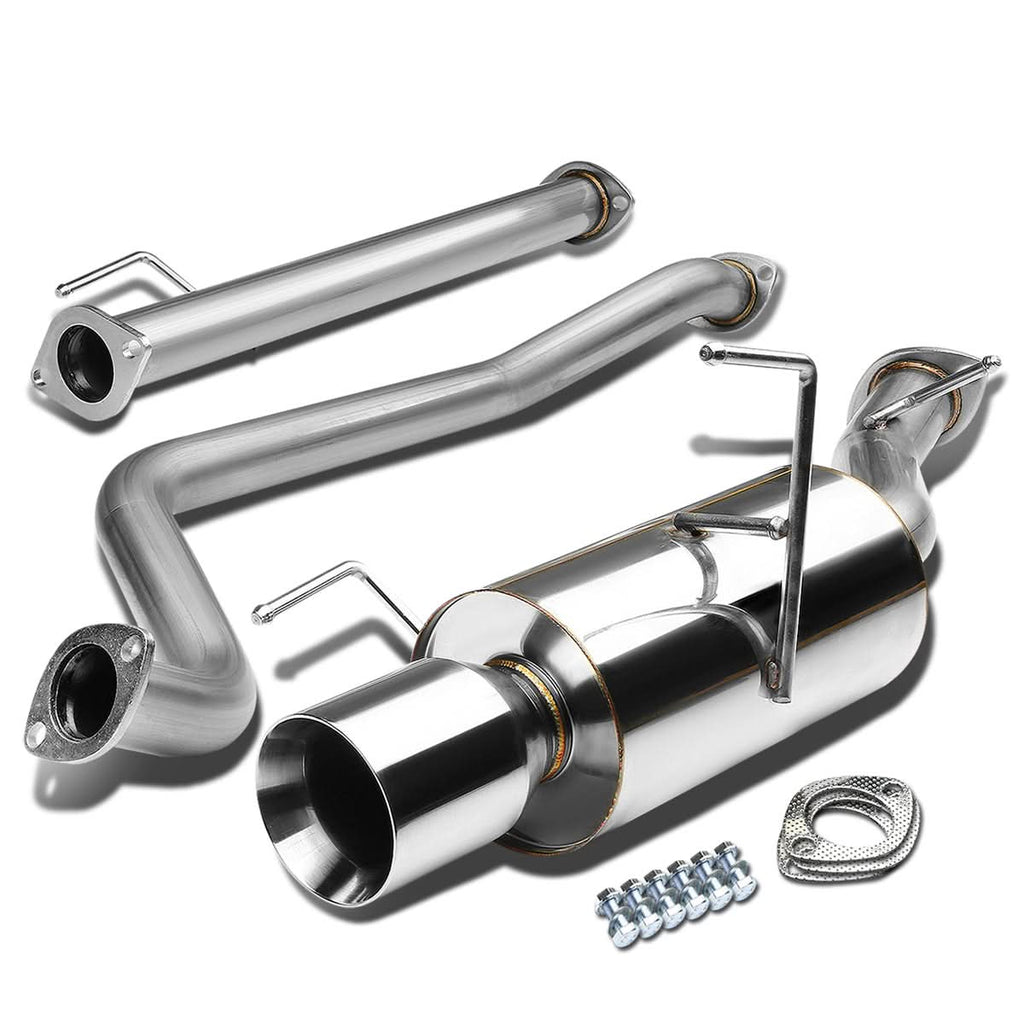2002-2006 Nissan Sentra Catback Exhaust Single Rolled Tip Stainless Steel