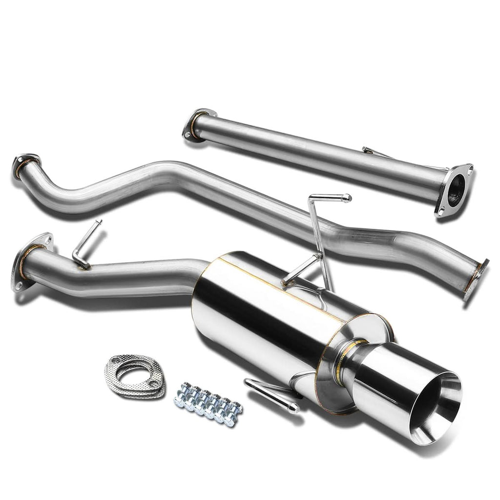 2002-2006 Nissan Sentra Catback Exhaust Single Rolled Tip Stainless Steel