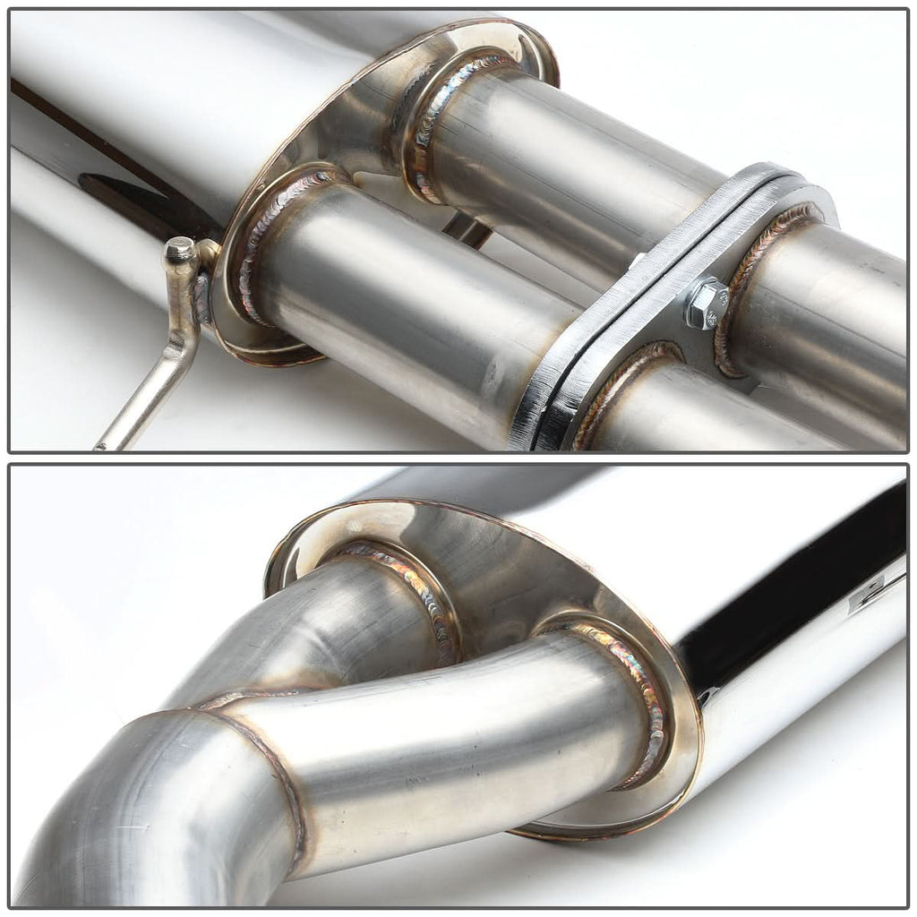 1989-1994 Nissan 240SX Dual Tip Catback Exhaust - Stainless Steel