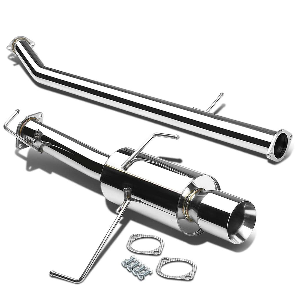 1995-1998 Nissan 240SX S16 Dual Tip Catback Exhaust - Stainless Steel