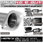 2005-2015 Toyota Tacoma 4.0L Single Tip Catback Exhaust Stainless Steel