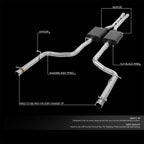 2009-2014 Dodge Challenger 5.7L Catback Exhaust System Aluminized Steel