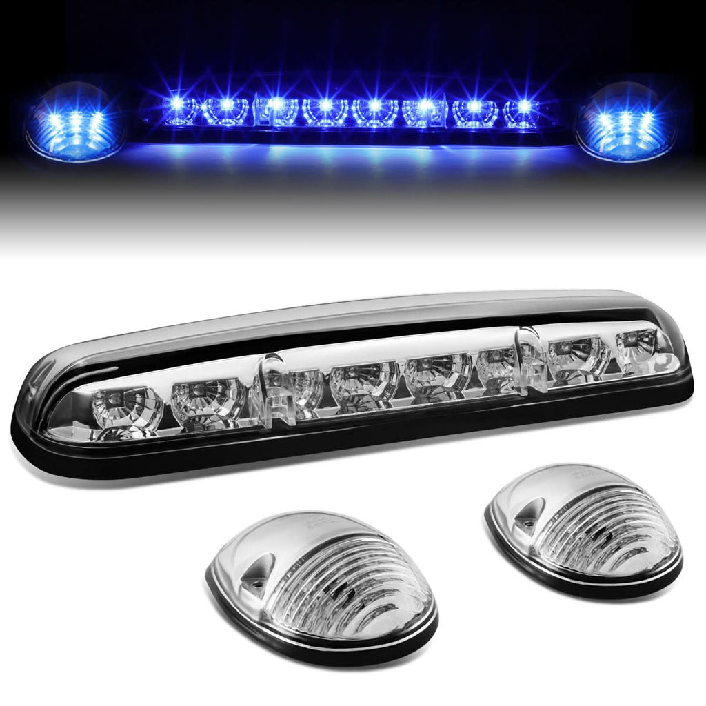 02-07 Chevrolet Silverado / GMC Sierra Chrome Housing Blue LED Cab Light