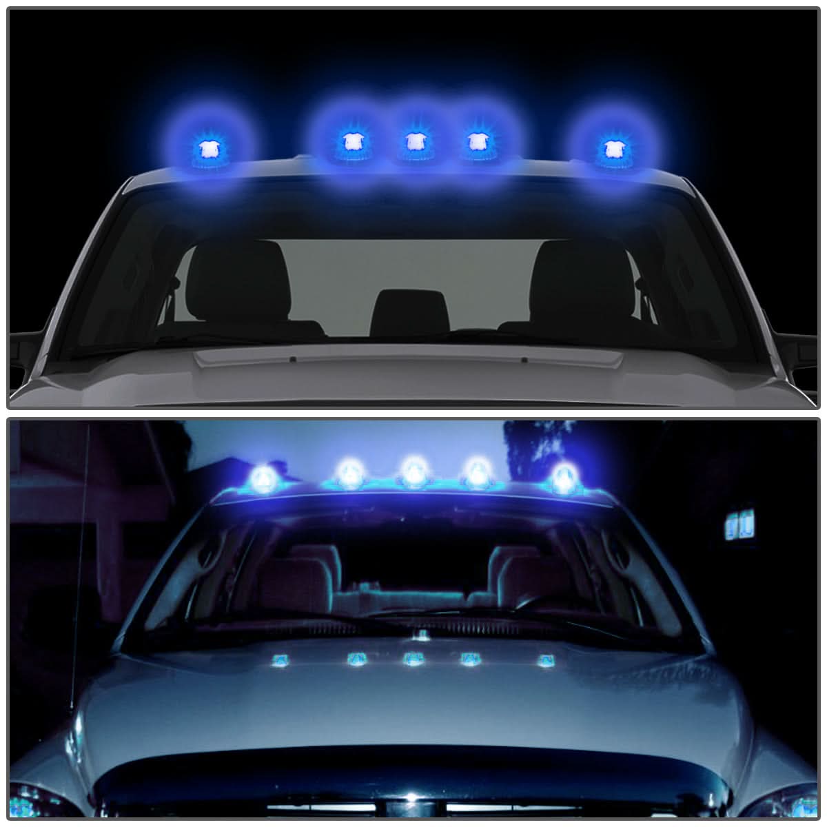 1994-1998 Dodge Ram 2500/3500 Cab Light - Black Housing Blue LED