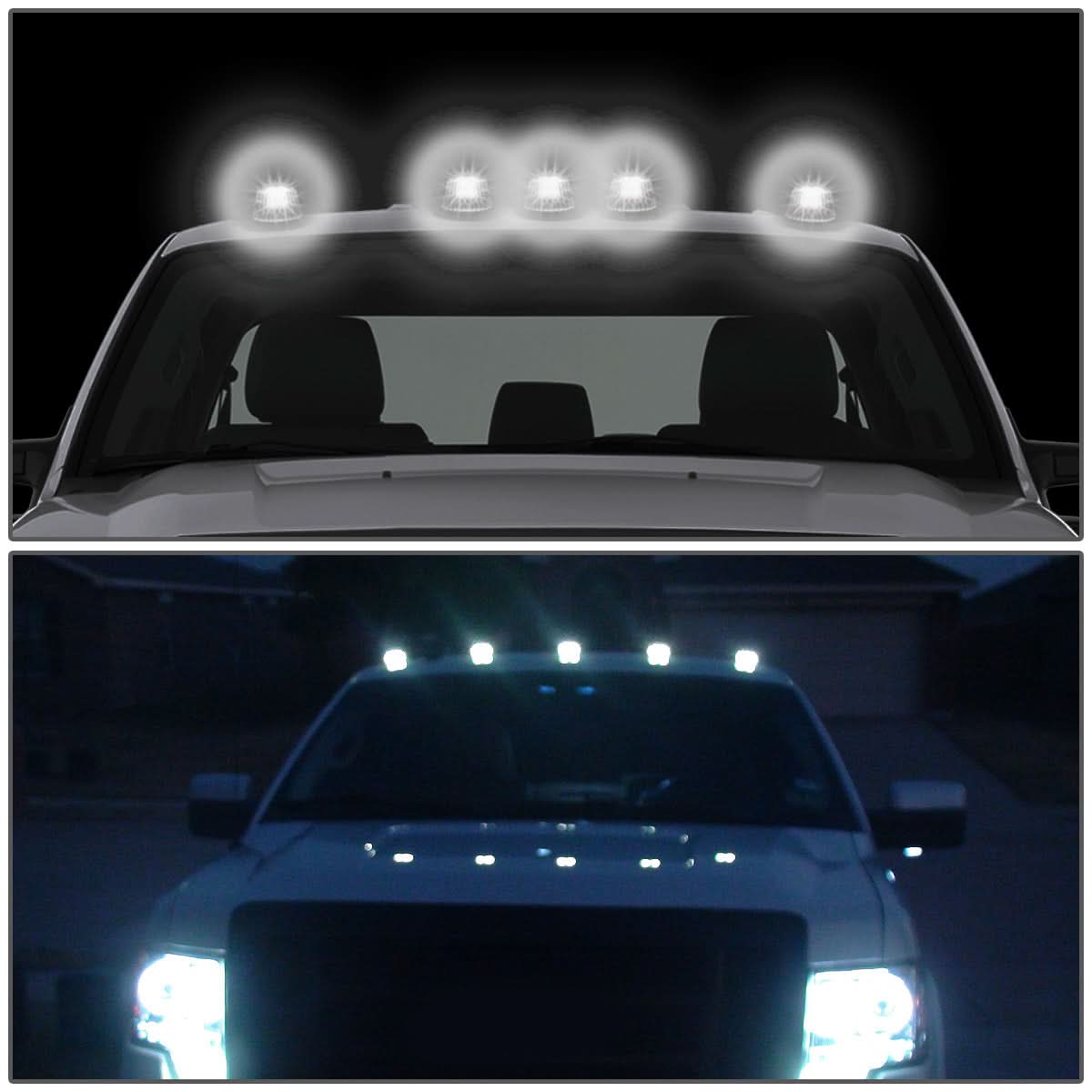 1999-2015 Ford Super Duty Smoke Housing White LED Cab Light