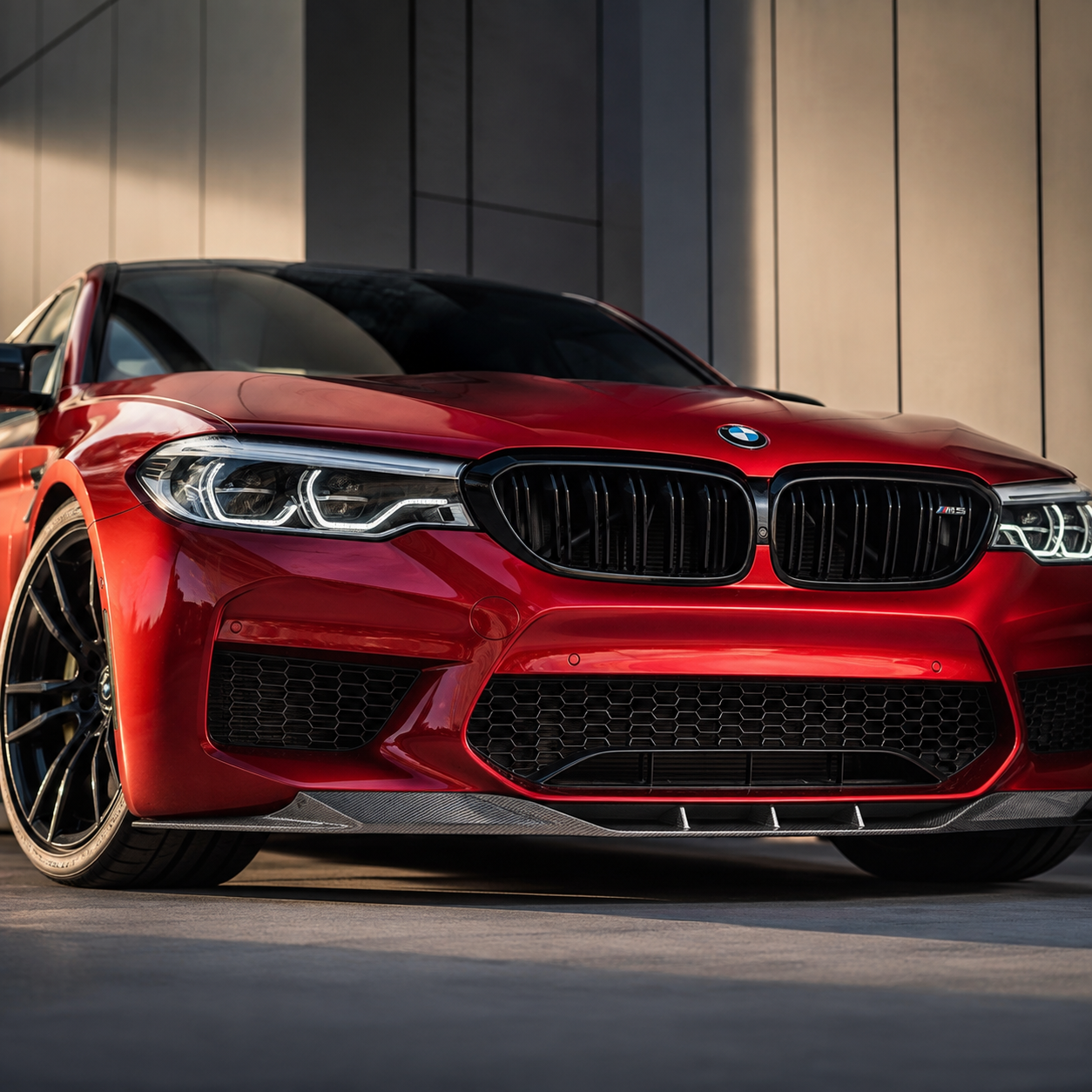 RKP Style Carbon Fiber Front Lip for BMW F90 M5 by Stratec Systems