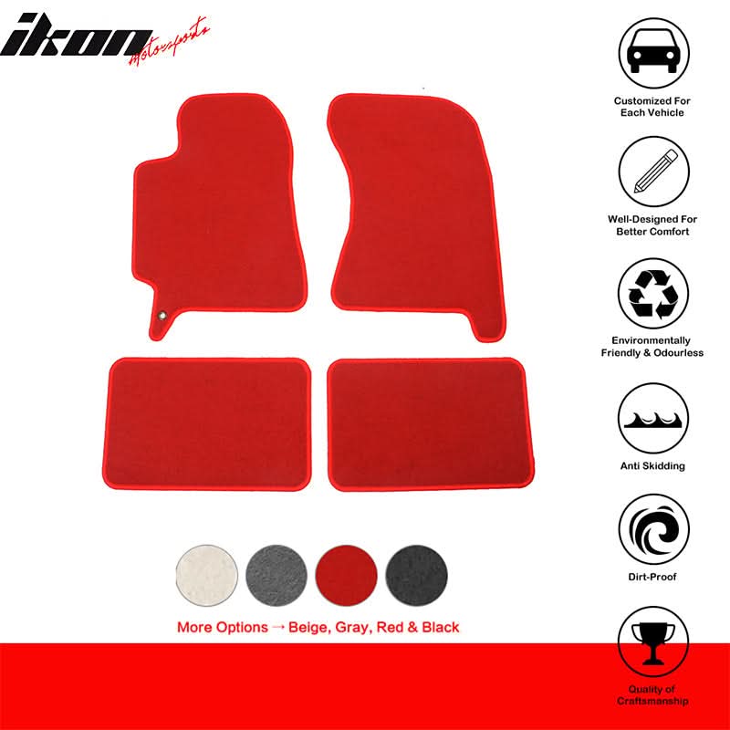 2002-2007 Subaru Impreza WRX STI Car Floor Mats Carpet 4PC Nylon