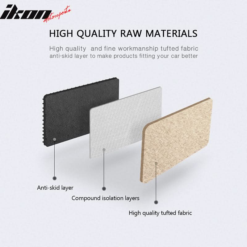 Car Floor Mat for 2006-2011 Honda Civic Beige Carpet 3PC Nylon