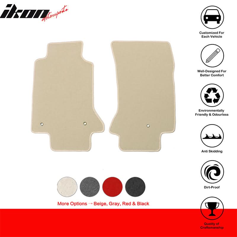 1997-2004 Chevrolet Corvette Car Floor Mats Carpet 2PC Nylon