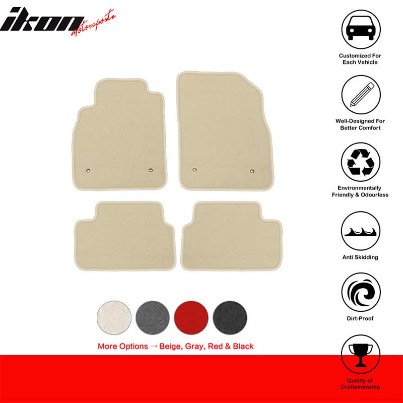 2008-2016 Chevrolet Cruze Car Floor Mats Carpet 4PC