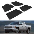 2007-2013 Chevrolet Silverado GMC Sierra Crew Cab Floor Mats 4PC Nylon