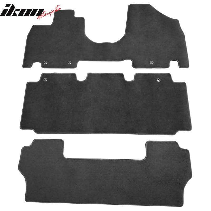 2011-2017 Honda Odyssey Car Floor Mats Carpet 3PC Nylon