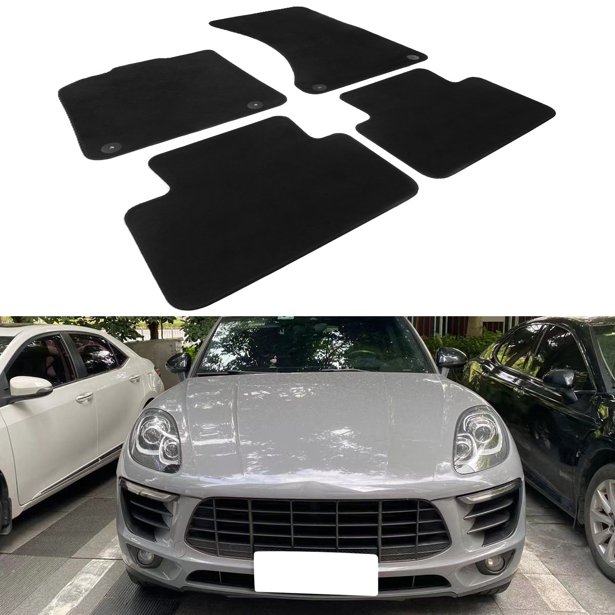 2015-2025 Porsche Macan 4PCS Driver Passenger Floor Mats Nylon