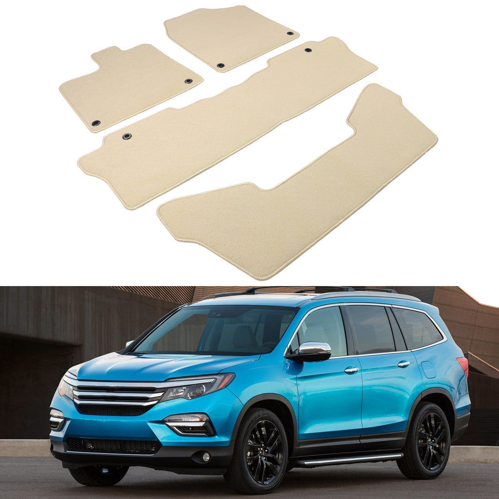 2016-2023 Honda Pilot Nylon Floor Mats Liner Front Rear Carpets