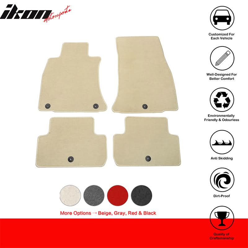 2019-2023 Genesis G70 4PCS Front Rear Car Floor Mats Carpet Nylon