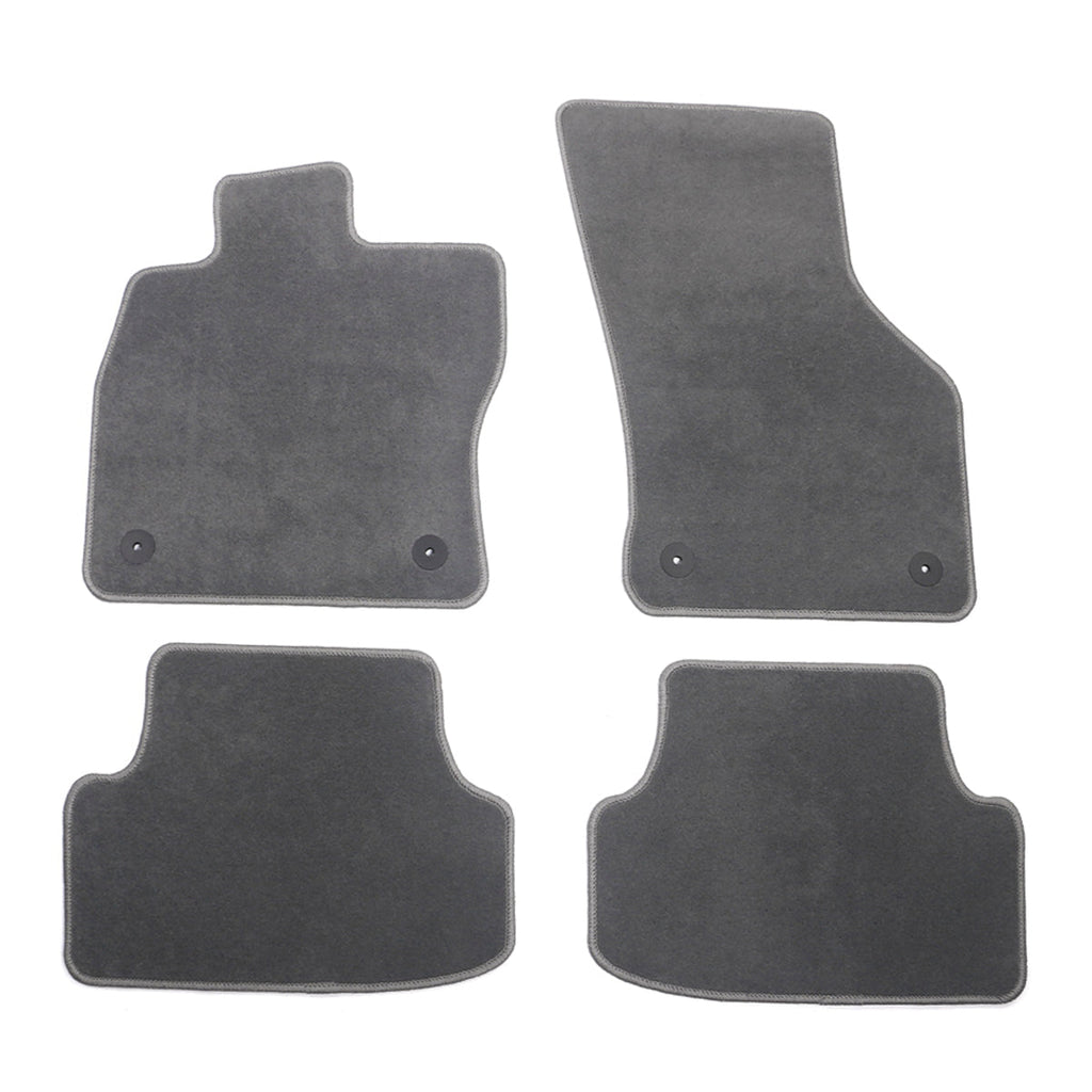 Car Floor Mat for 2015-2023 Volkswagen GTI Gray Nylon Front Rear  4PC