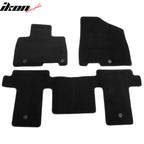 2022-2025 Kia Carnival 8-Seat Black Front Rear Floor Mats Nylon 6PCS
