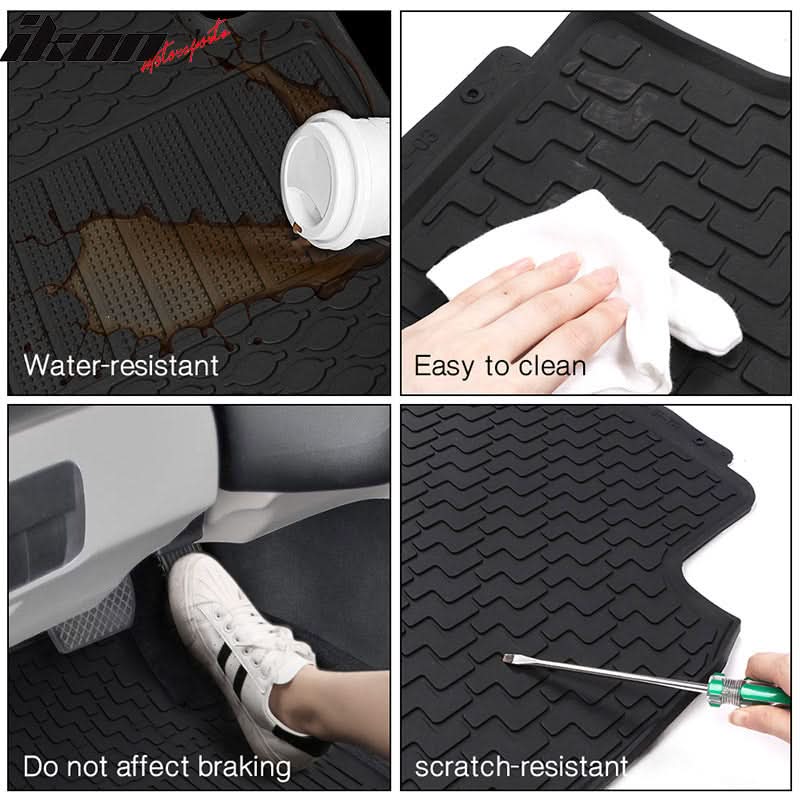 Car Floor Mat for 2011-2016 F10 5 Series Sedan Black All Season Latex
