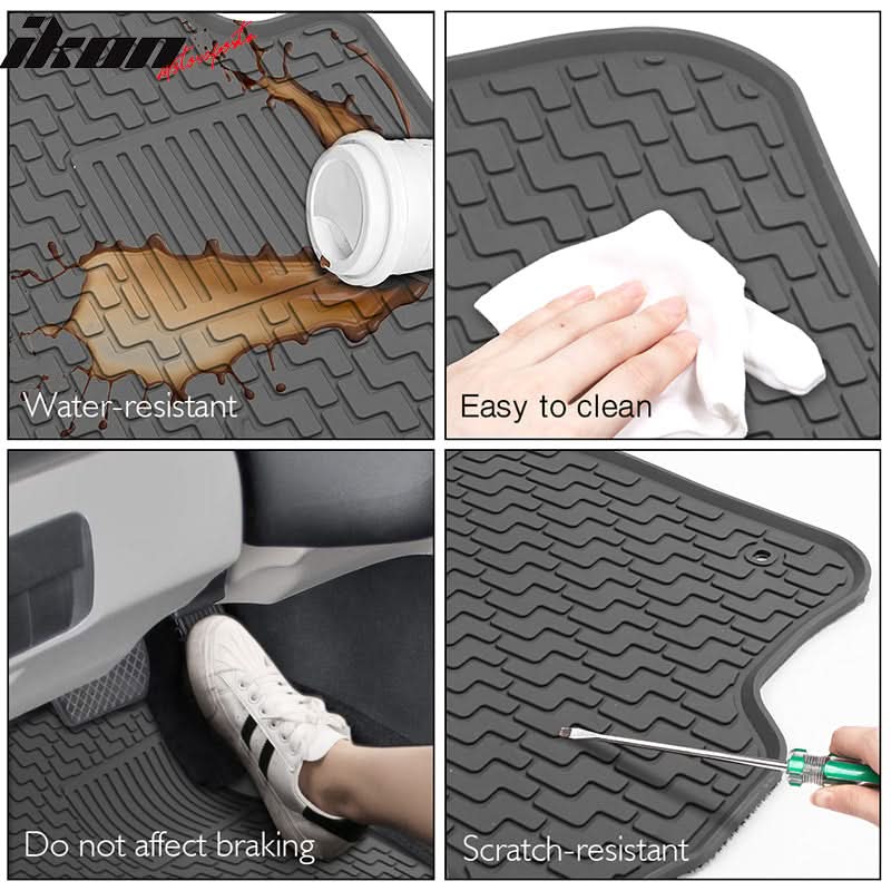 2015-2024 Ford F-150 Crew Cab Latex Floor Mats All Weather Carpet