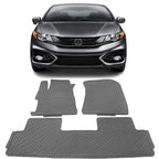 2012-2015 Honda Civic Floor Mats Latex Rubber Front Second Row