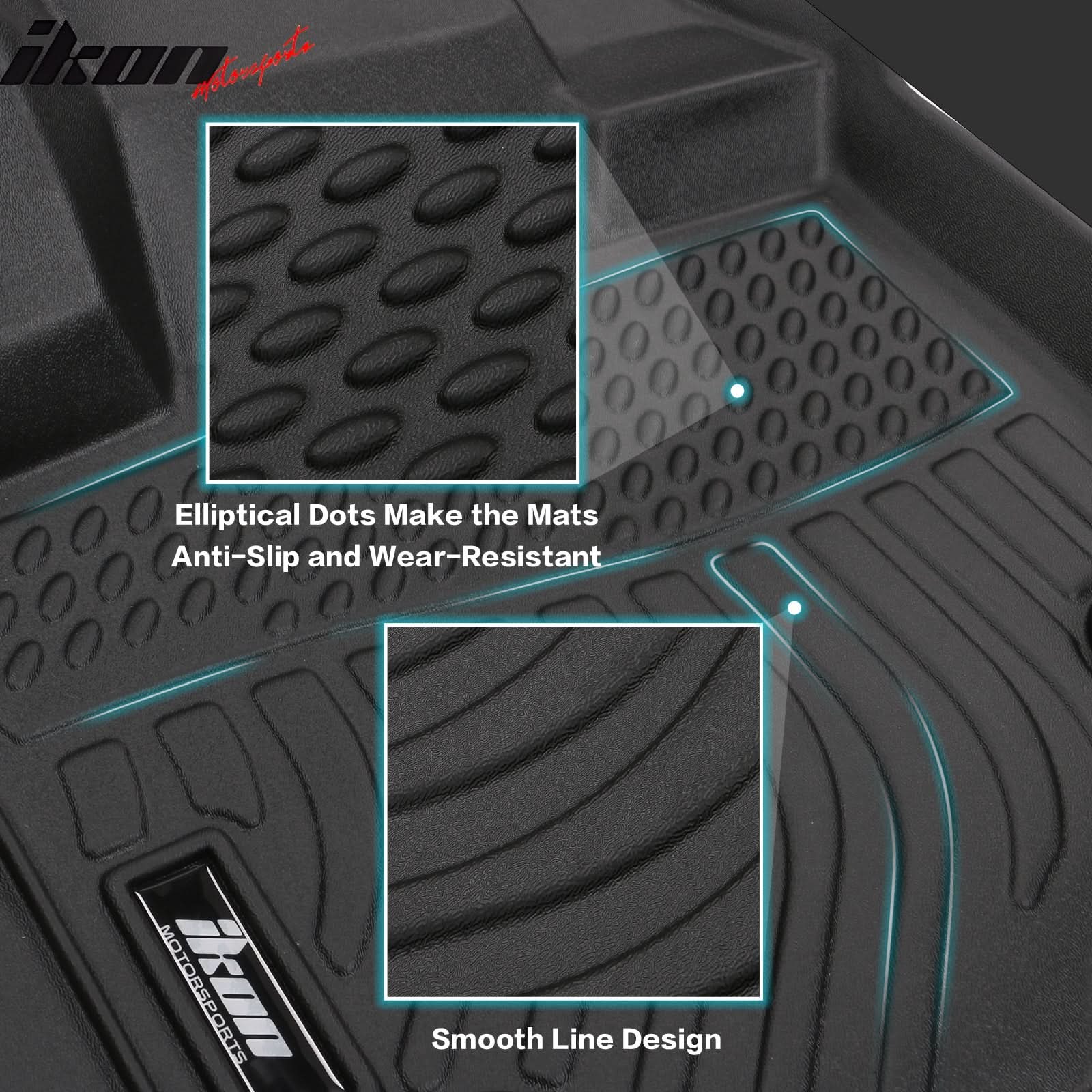 2023-2024 Kia Niro EV Floor Mats All Weather TPE 3D Carpets Liner 3PC