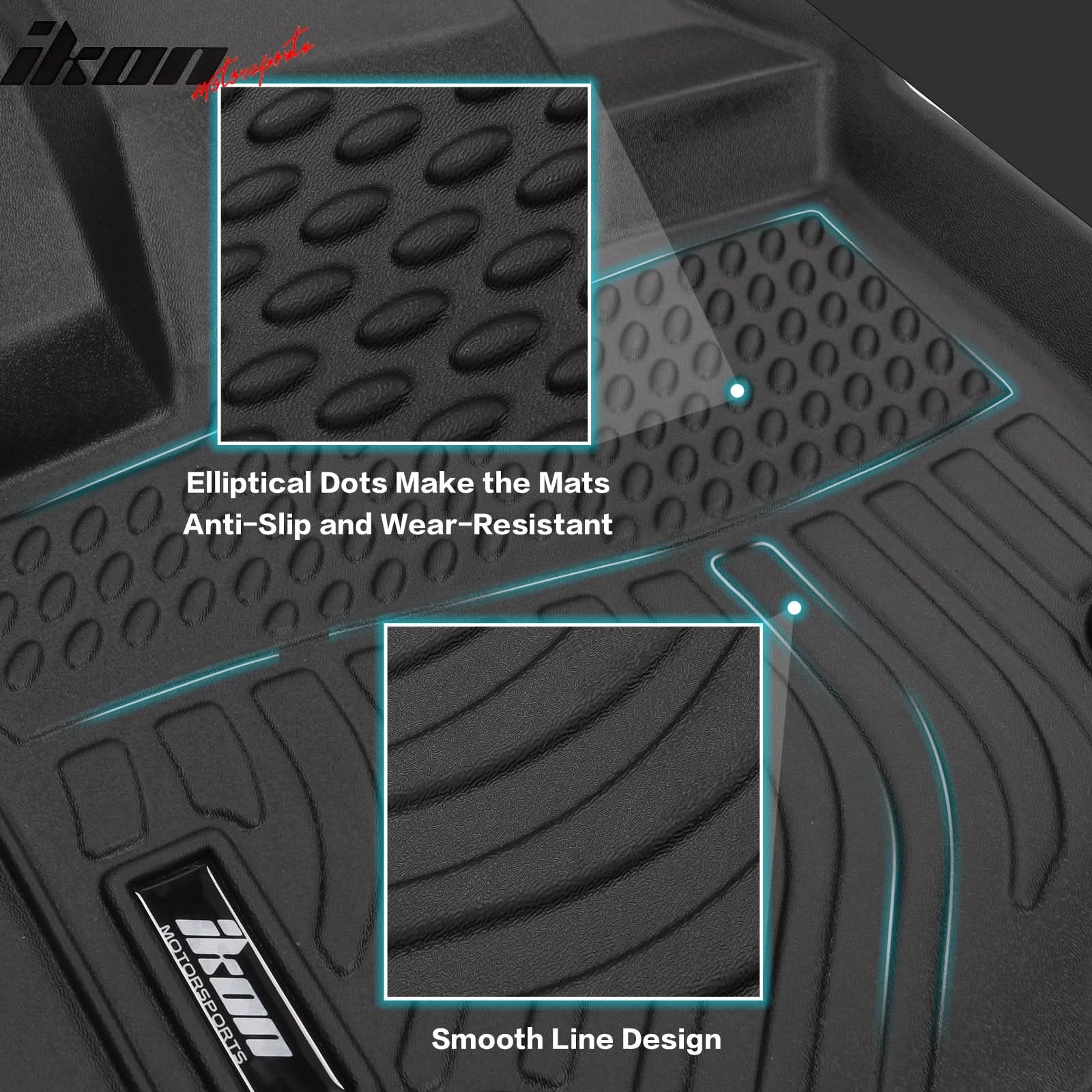 2008-2020 Dodge Grand Caravan 3D Floor Mats All Weather Carpets TPE