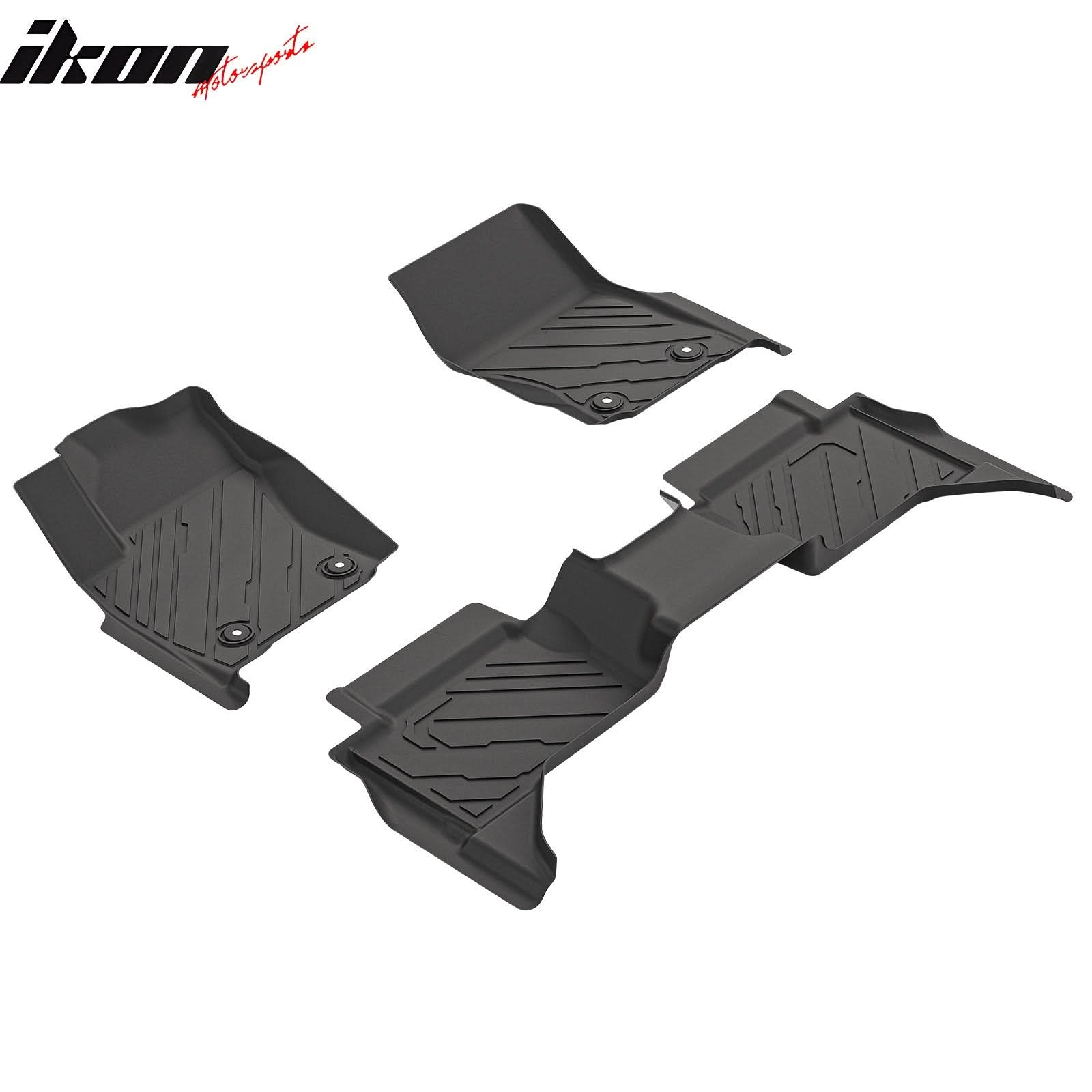2024-2025 Toyota Tacoma Crew Cab 3D Floor Mats All Weather Carpets TPE
