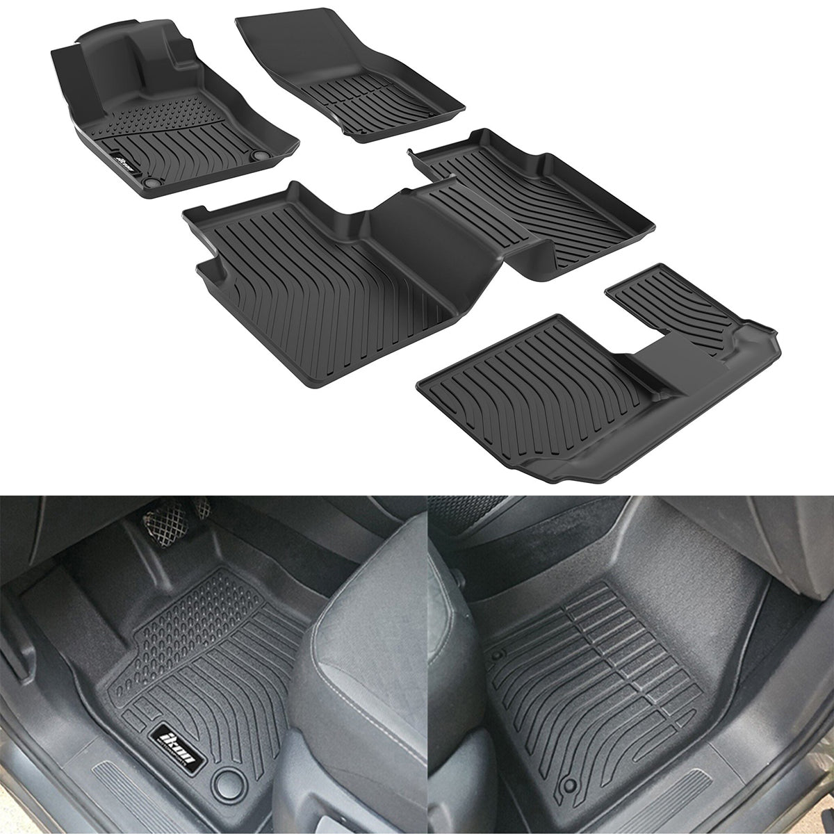 2018-2024 VW Tiguan 7 Seats 3D TPE All Season Floor Mats Carpets 4PCS