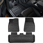 2020-2024 Tesla Model Y Floor Mats 3D TPE All Weather 3PC Set Carpets