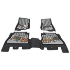 2018-2025 Jeep Wrangler JL Unlimited 4Dr Floor Mats Black Gray TPE