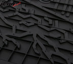 2018-2025 Jeep Wrangler JL Unlimited 4Dr Floor Mats Black Gray TPE
