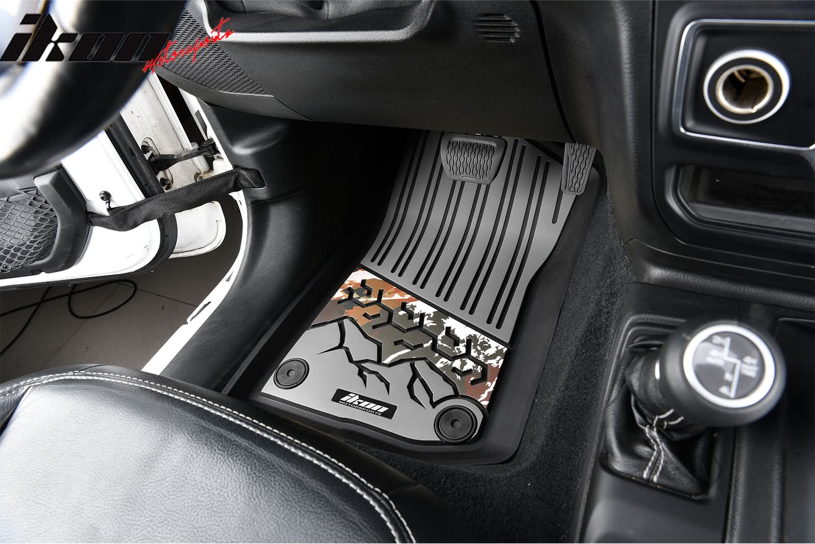 2018-2025 Jeep Wrangler JL Unlimited 4Dr Floor Mats Black Gray TPE