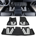 2024-2025 Tesla Model 3 3D Floor Mats Liner Black& Gray TPE Injection