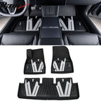 2024-2025 Tesla Model 3 3D Floor Mats Liner Black& Gray TPE Injection
