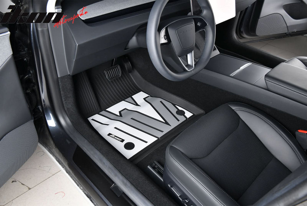 2024-2025 Tesla Model 3 3D Floor Mats Black Gray White TPE Injection