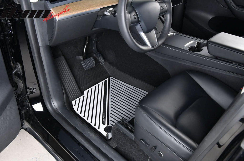 2020-2024 Tesla Model Y 3D Floor Mats Black& Gray& White TPE Injection