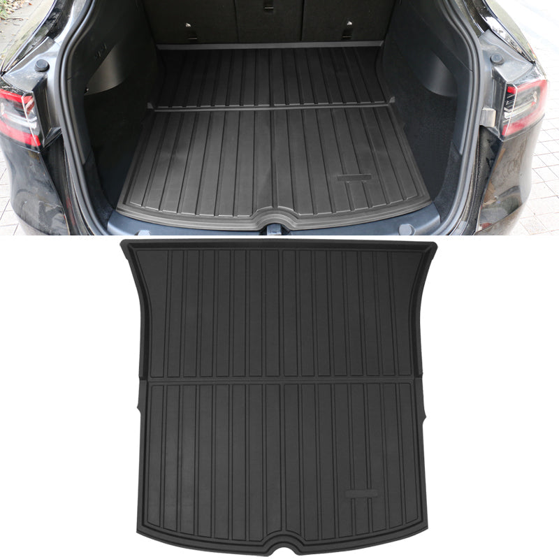 2020-2024 Tesla Model Y Black Trunk Mats Cargo Liner Injection TPE