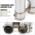 Universal 3 Inch Dual Stainless Steel Exhaust Valve Pipe Kit 2PC - Bull Boost Performance