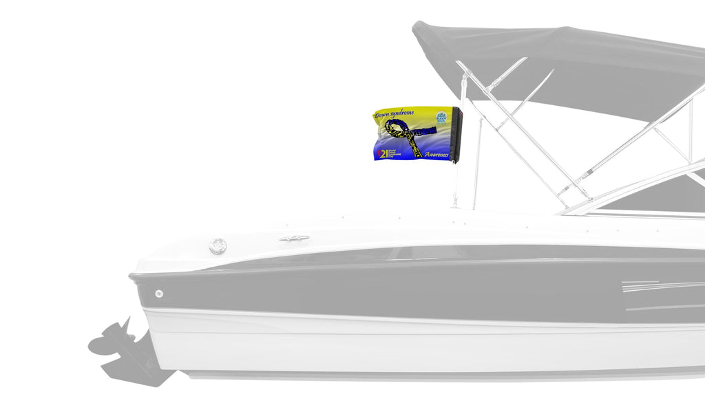 Down Syndrome Awareness 12"x18" Forever Wave Flag for Boats