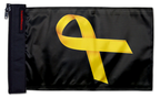 Gold Ribbon 12"x18" Forever Wave Flag for Jeep Wrangler TJ 1996-2006