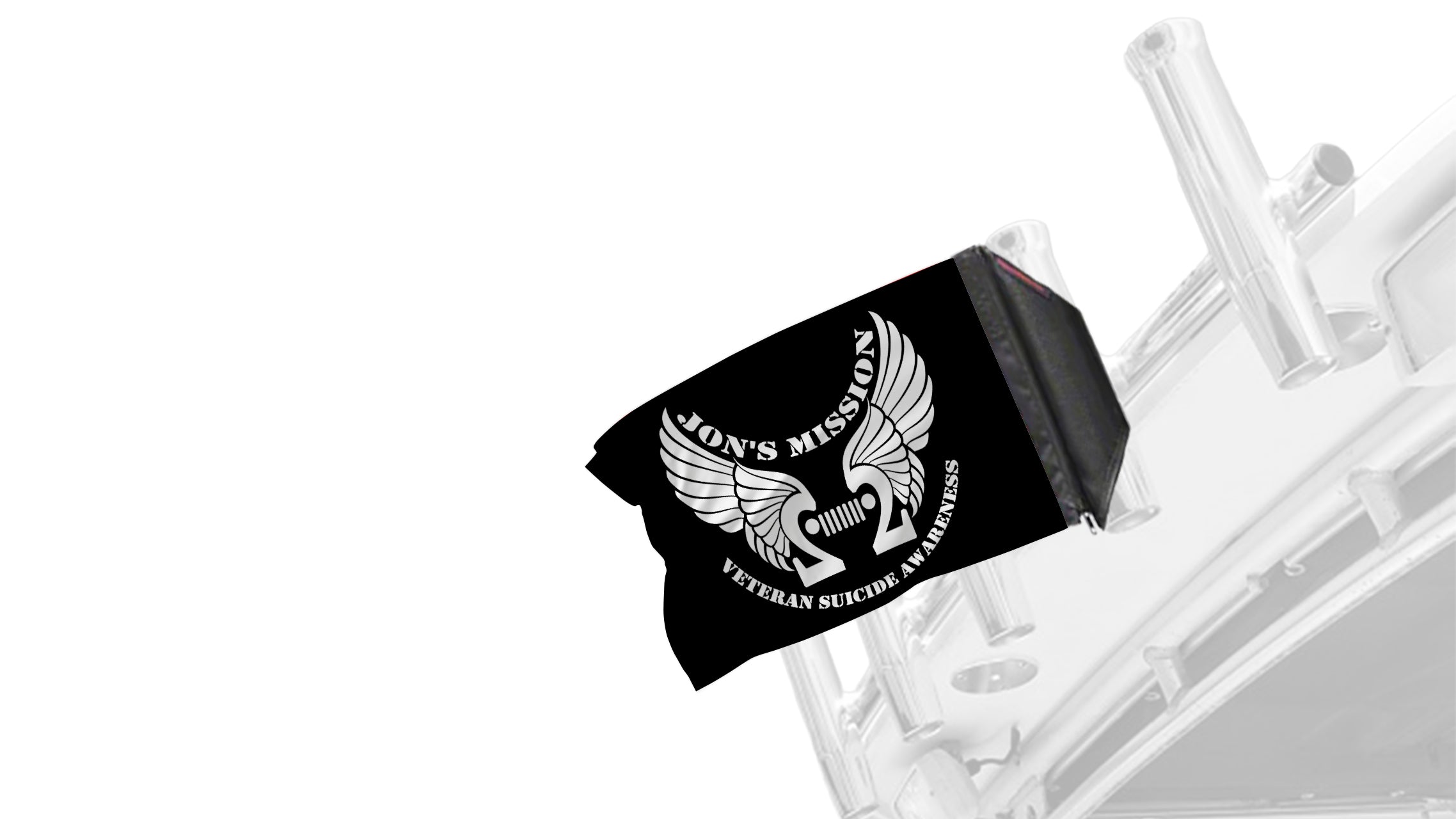 Jon's Mission 22 12"x18" Forever Wave Flag for Boats