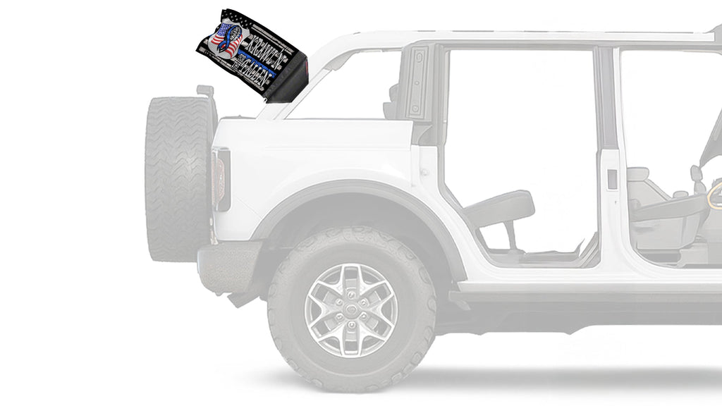 Krawl'n For The Fallen 12"x18" Forever Wave Flag for Bronco