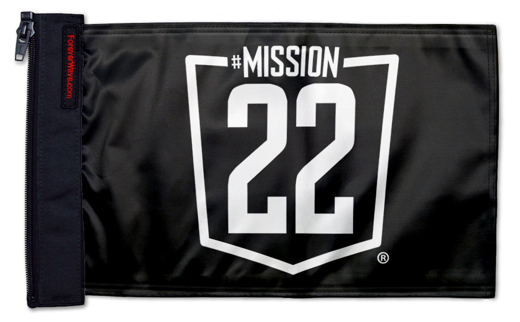 Mission 22 12"x18" Forever Wave Flag for Jeep Wrangler CJ-7 and CJ-8 1976-1986