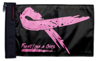 Pink Ribbon Fight Like A Girl 12"x18" Forever Wave Flag for Jeep Wrangler JL 2-Door 2018-Present