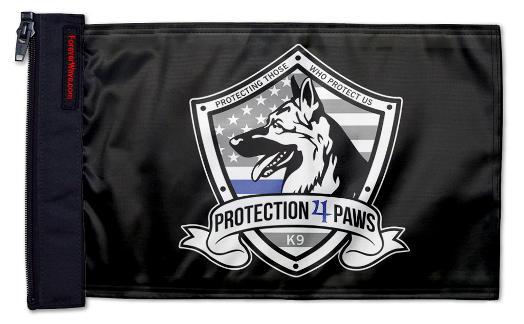 Protection4Paws 12"x18" Forever Wave Flag for Jeep Wrangler JL 2-Door 2018-Present
