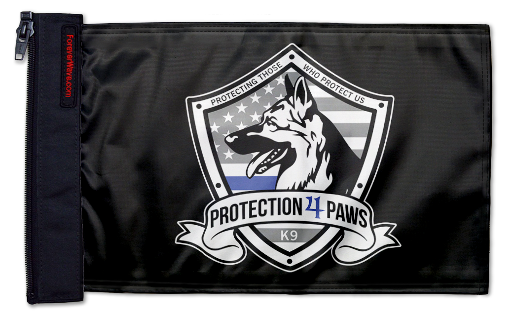 Protection4Paws 12"x18" Forever Wave Flag for Jeep Wrangler JK 2-Door 2007-2018