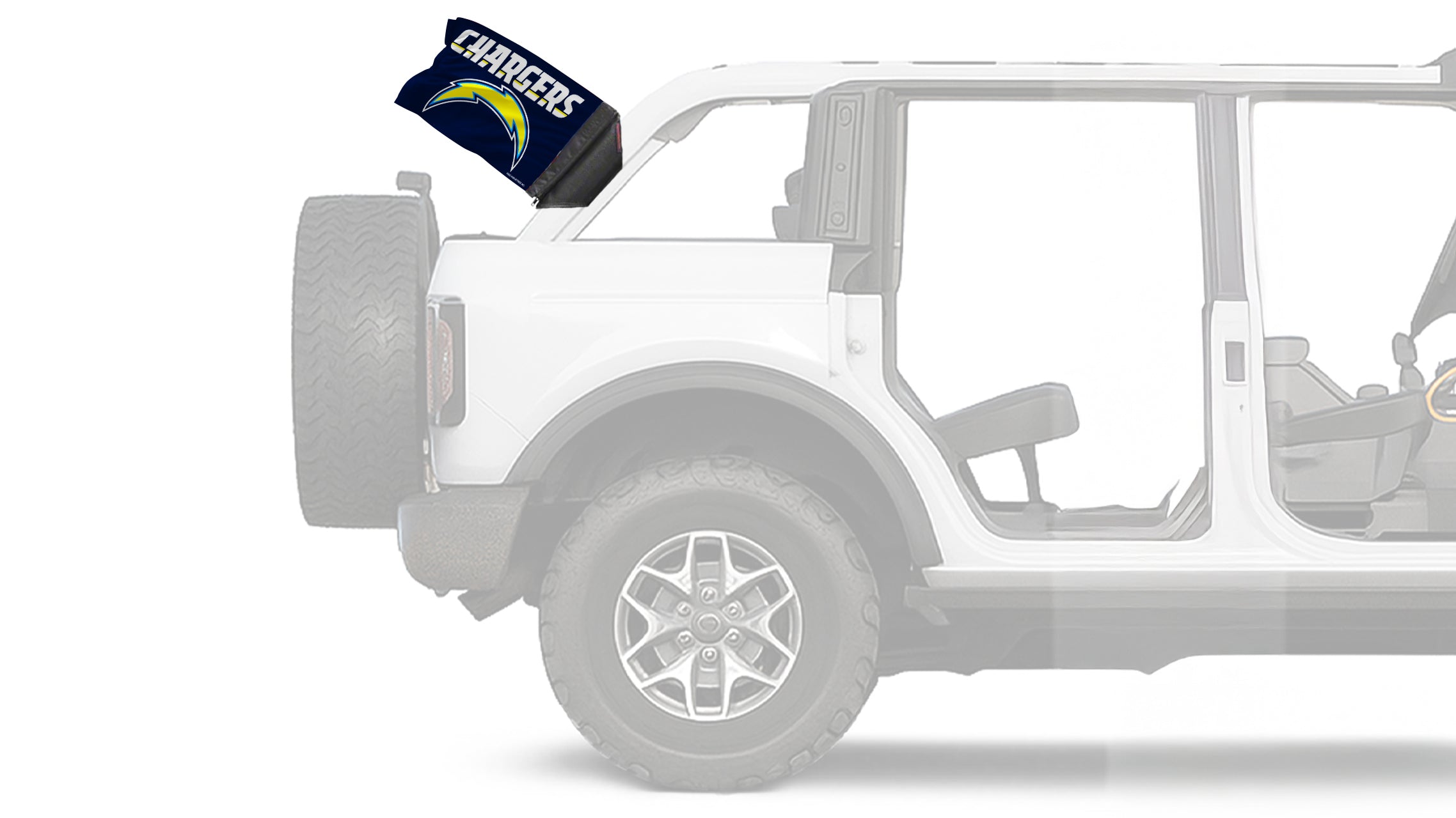 Los Angeles Chargers 11"x17" Forever Wave Flag for Bronco
