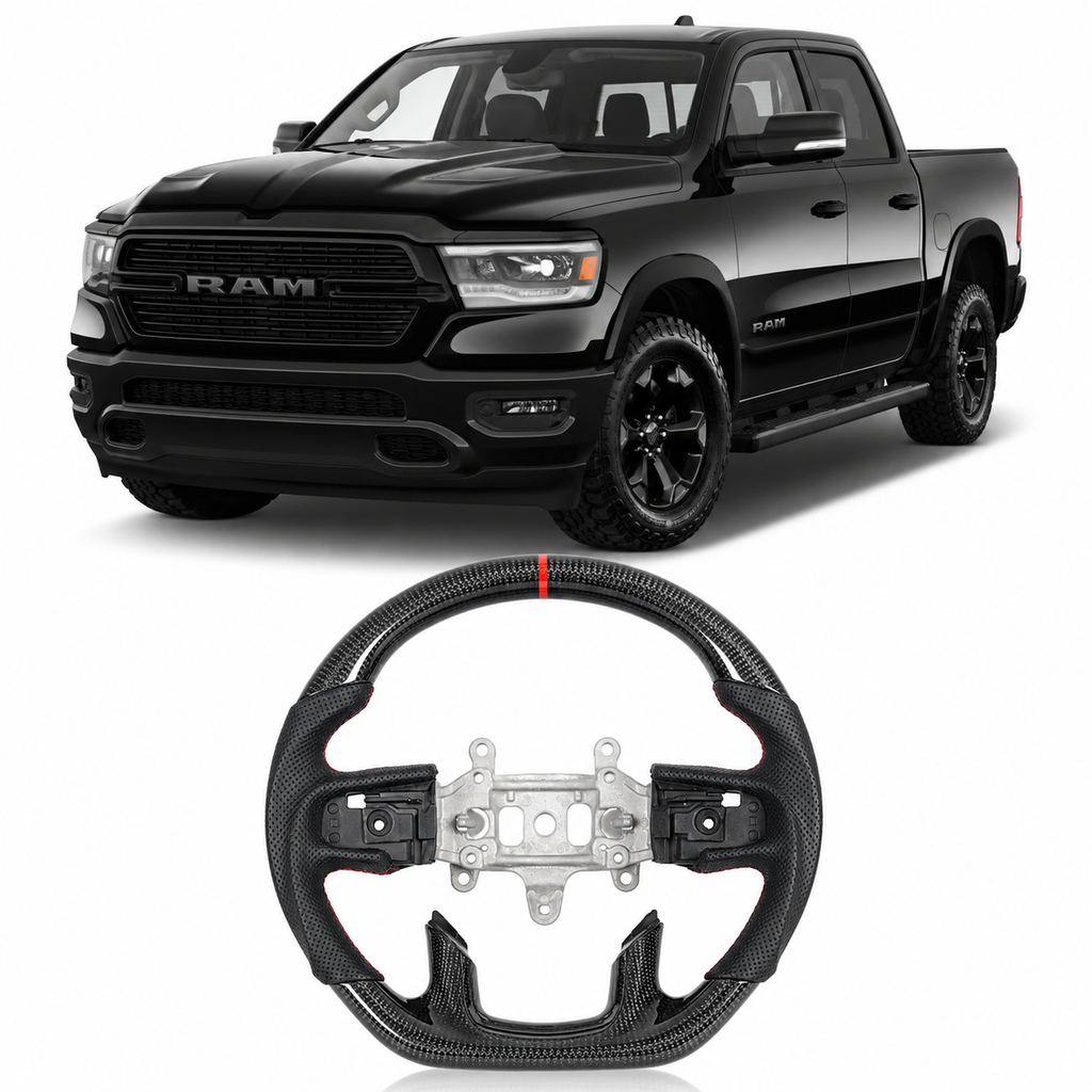 Carbon Fiber Steering Wheel for Dodge Ram 1500 2019+