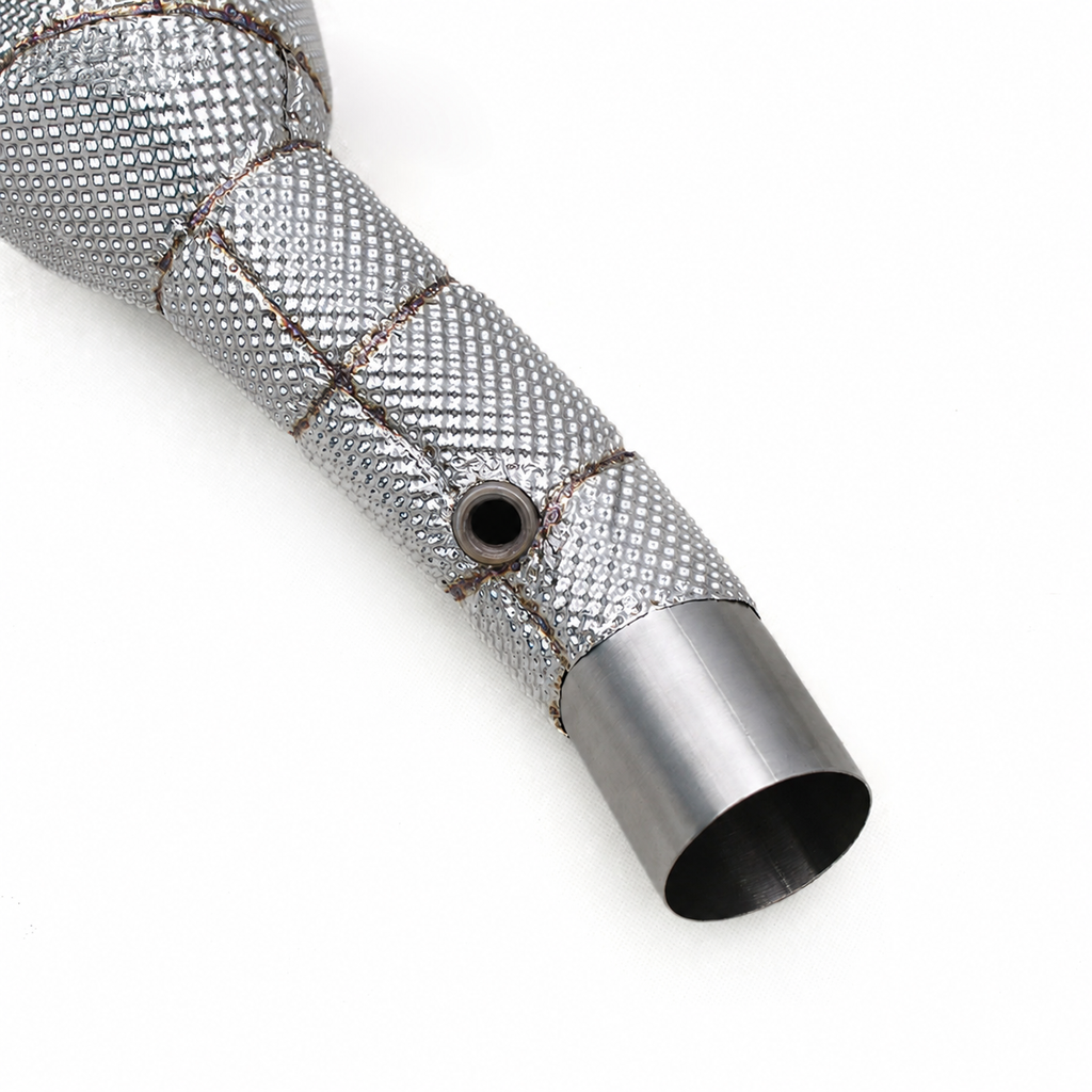 High Flow Catted Downpipe for Ferrari 488 3.9T V8 GTB Pista Spider - Bull Boost Performance
