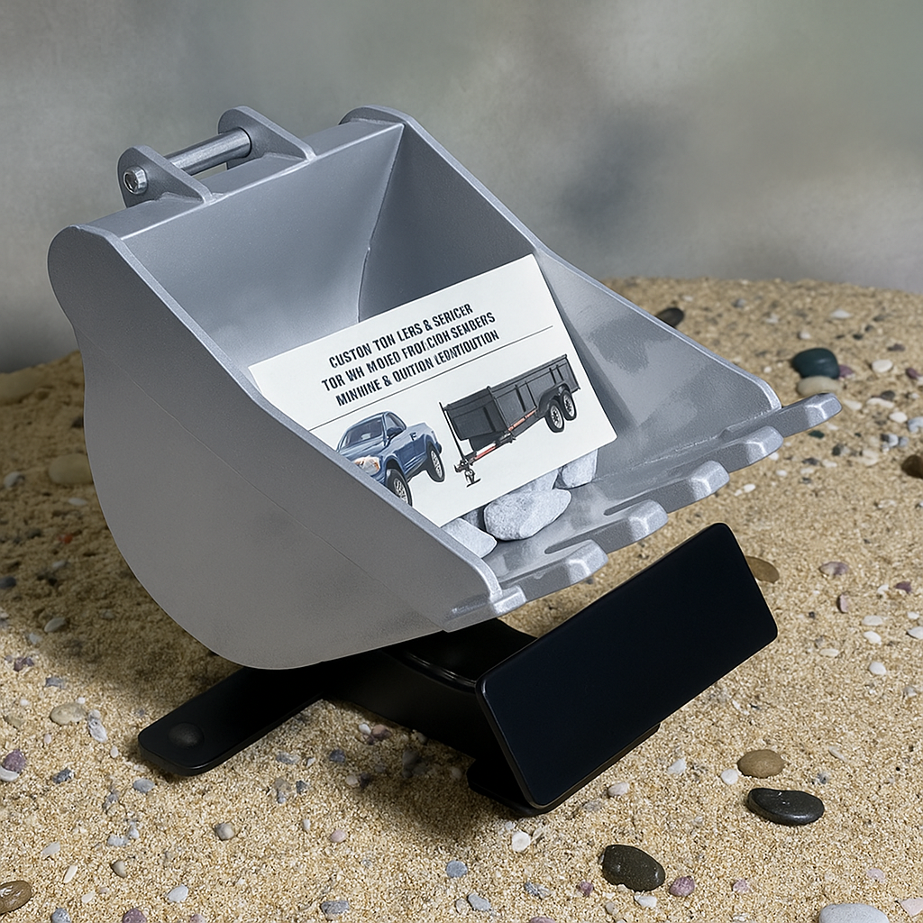 Digster STEEL Excavator Bucket Business Card Holder by AJ's Fab Shop
